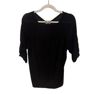 Dolan Left Coast Black Puff Sleeve T-Shirt Top Size Small